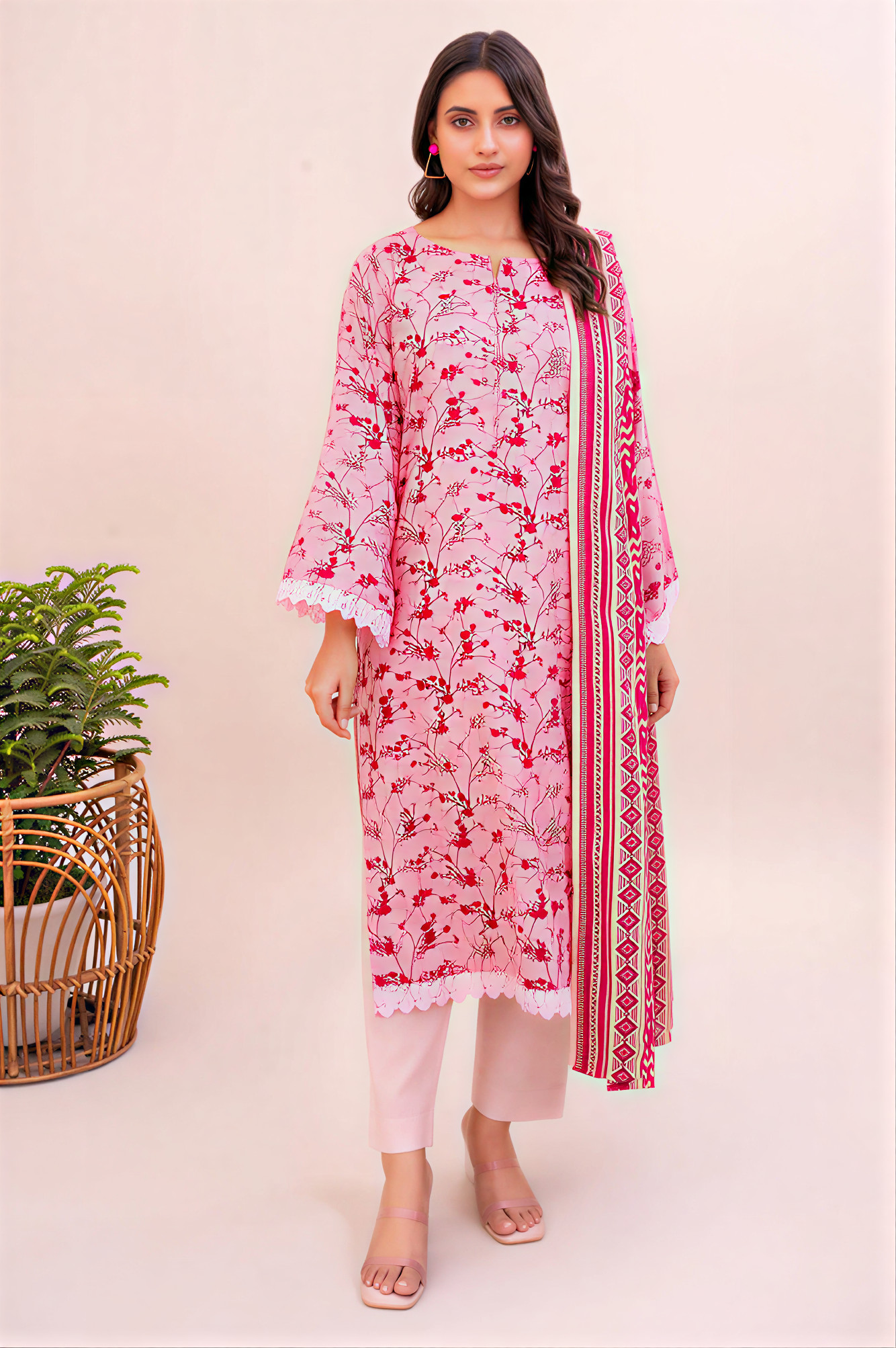 SOHAYE - 3-Piece Lawn Suit